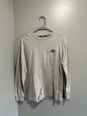 PALACE Light Gray Long Sleeve Pocket Tee